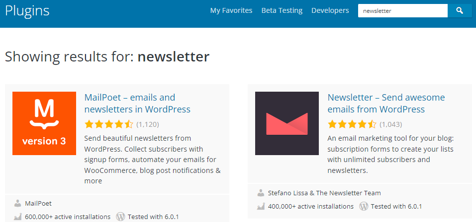 Newsletter-Plugins