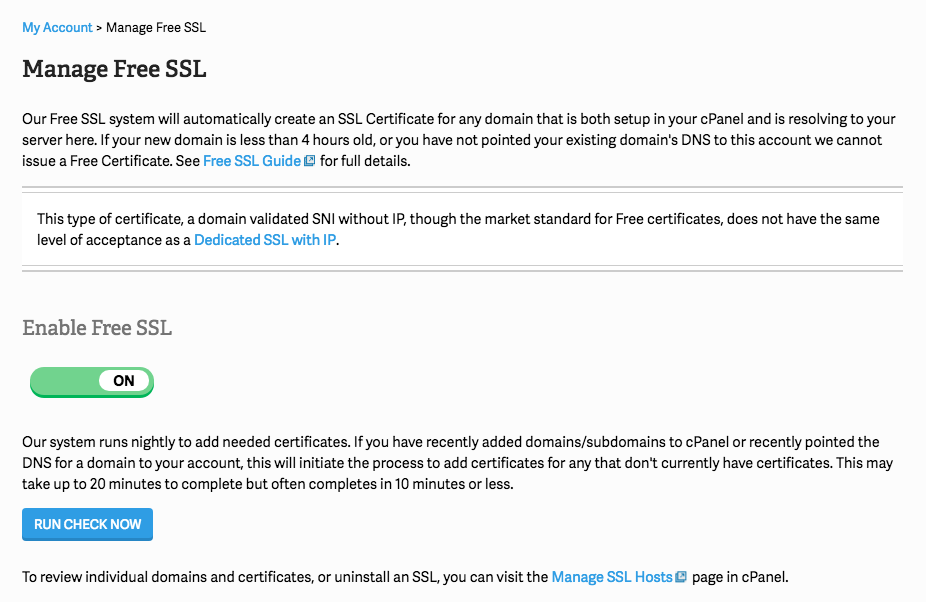 WordPress'te Ücretsiz SSL'yi Etkinleştir