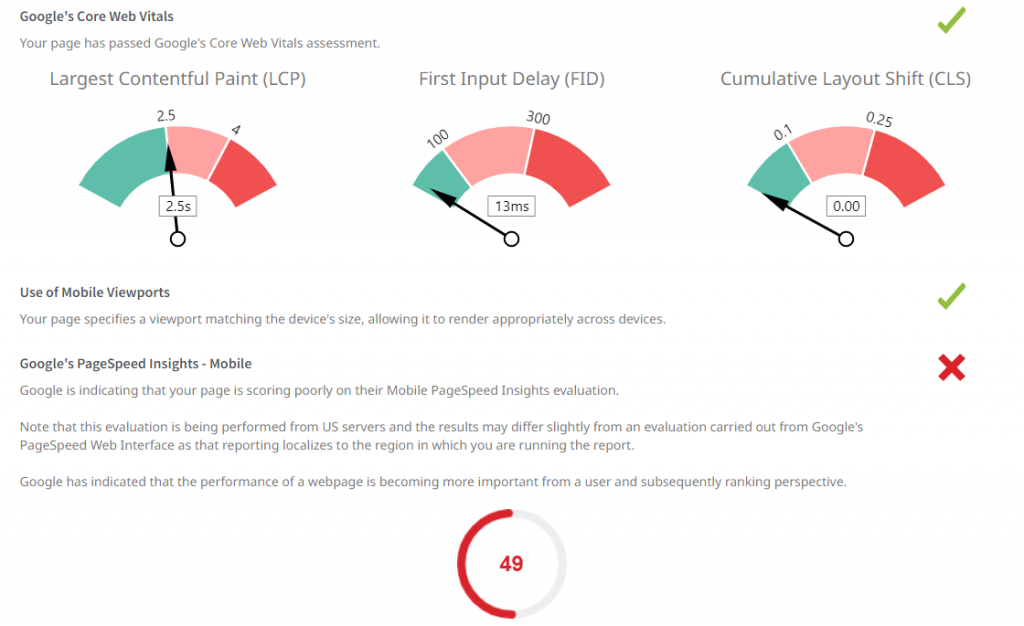 skor core web vitals